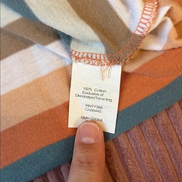 Madewell Embroidered Rainbow Striped Tee XXS - Picture 6 of 11